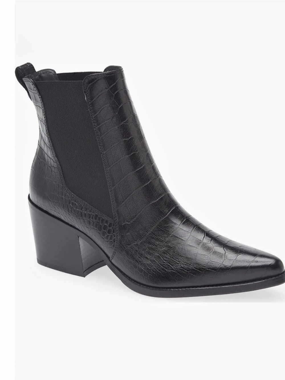 Like New! Paul Green Cojo Pointed Toe Chelsea Boot Black Ankle Boots